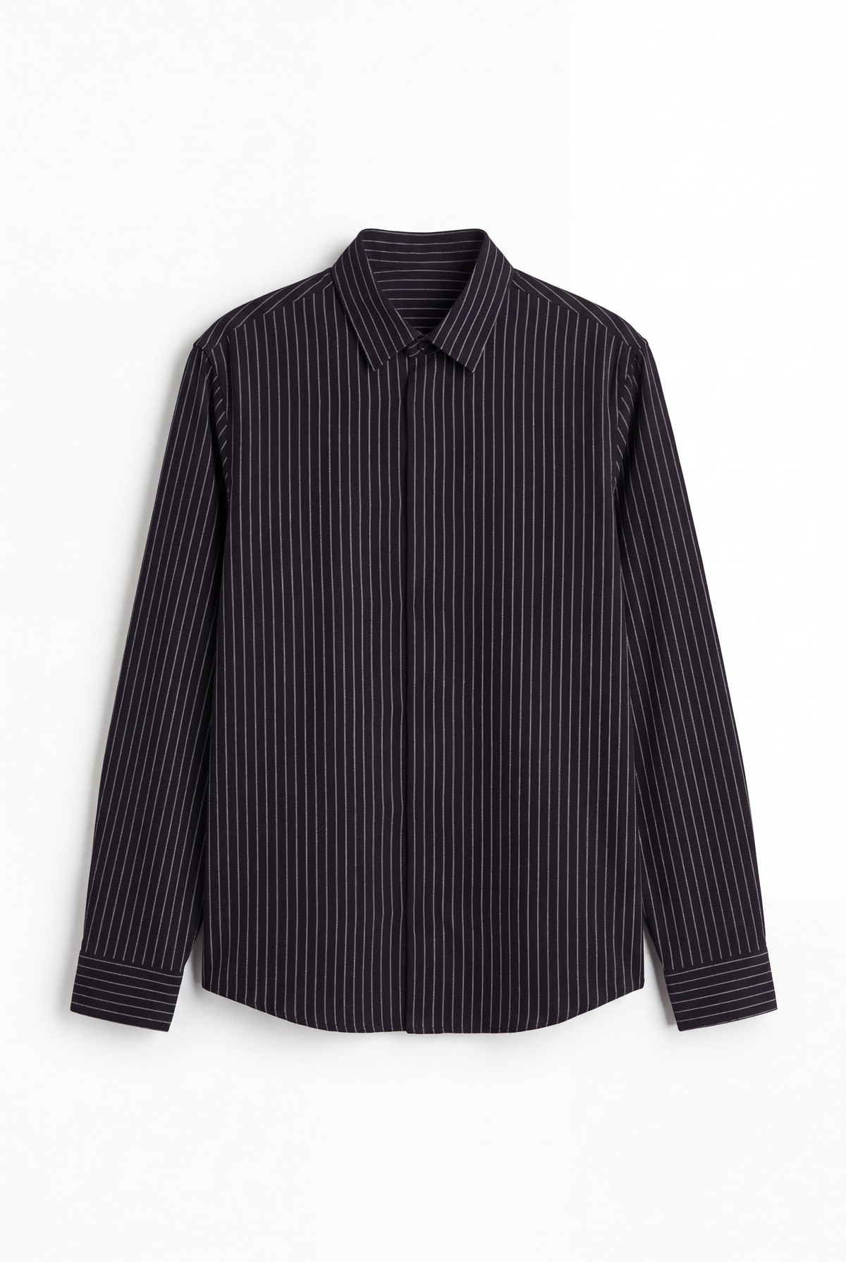 men's zipper striped shirt