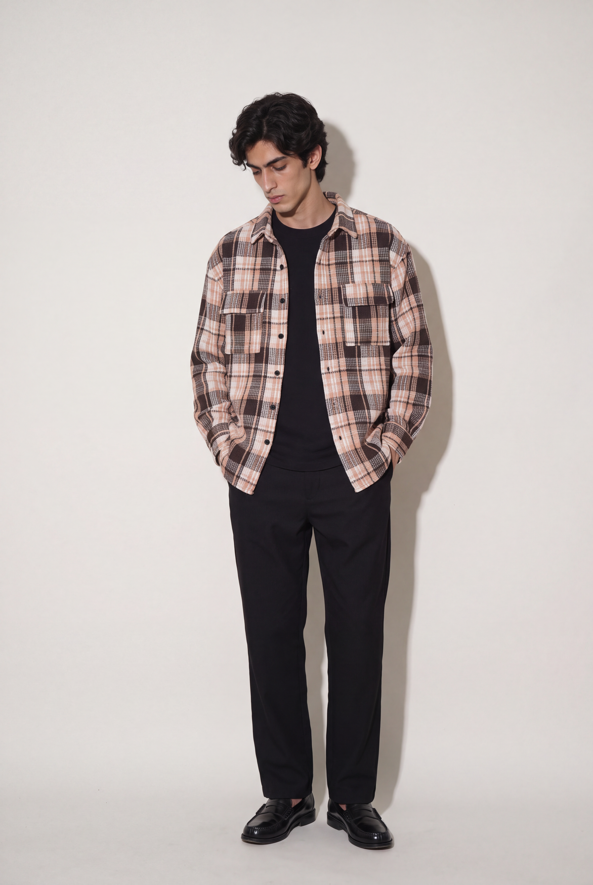 Men's Over-Size Plaid Shirt
