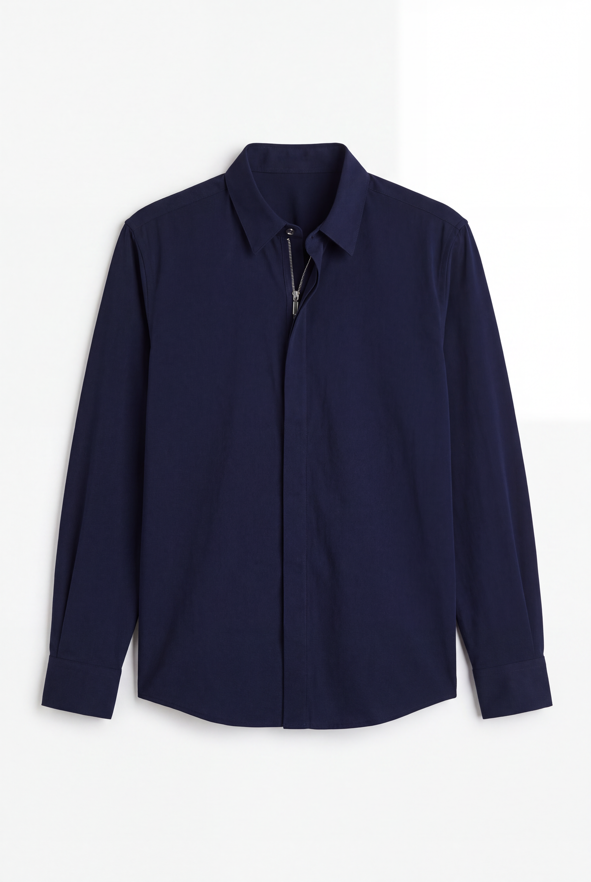 men's zipper formal shirt