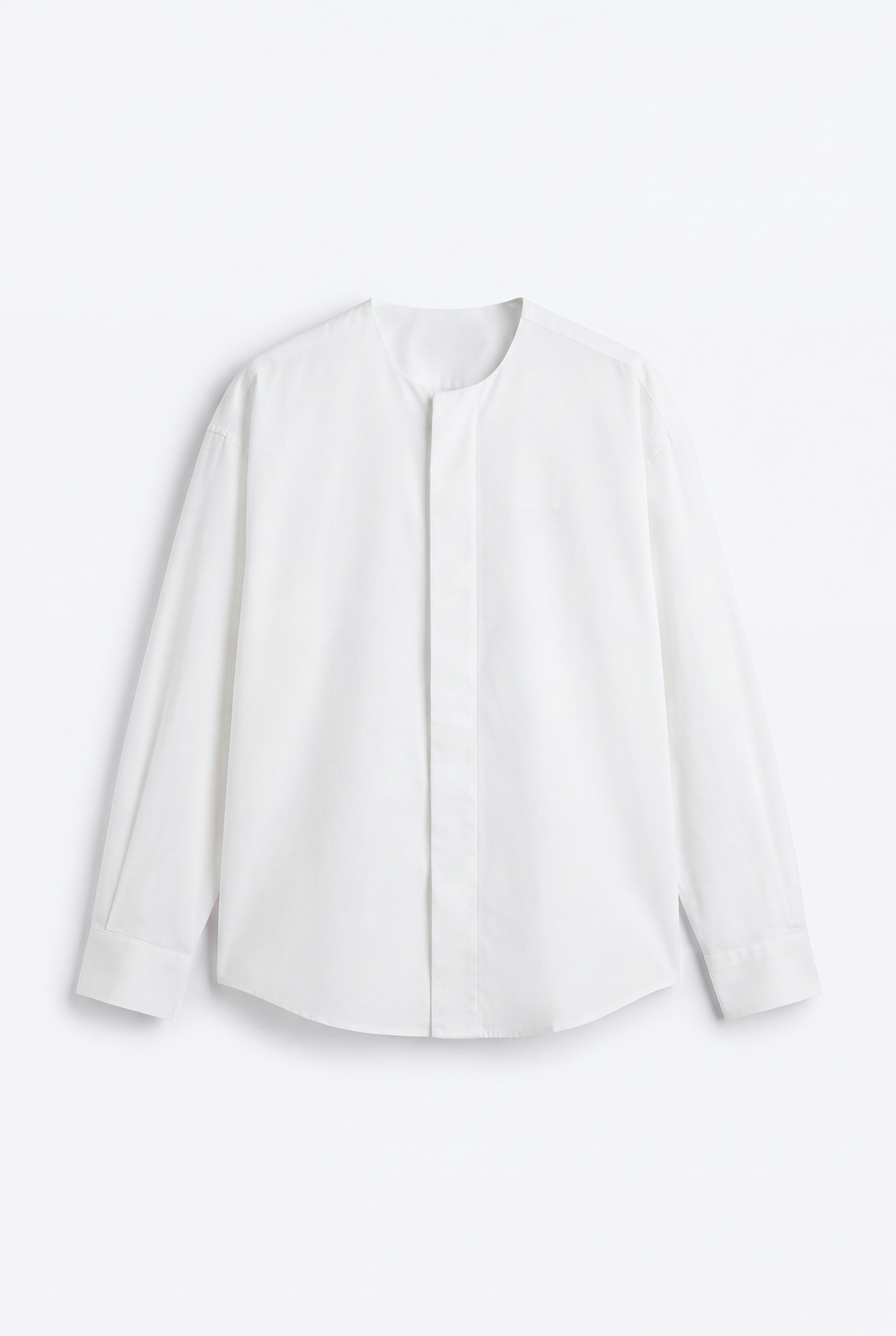 men's oversize band collar shirt