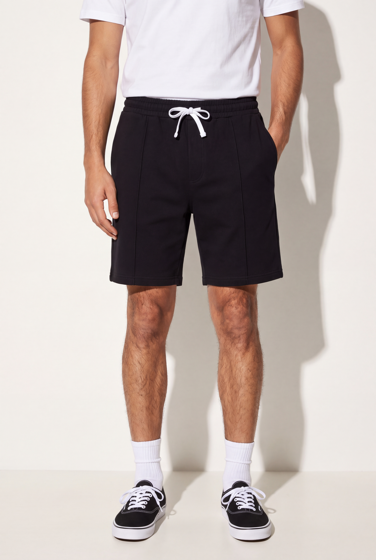 men's soft pleated shorts