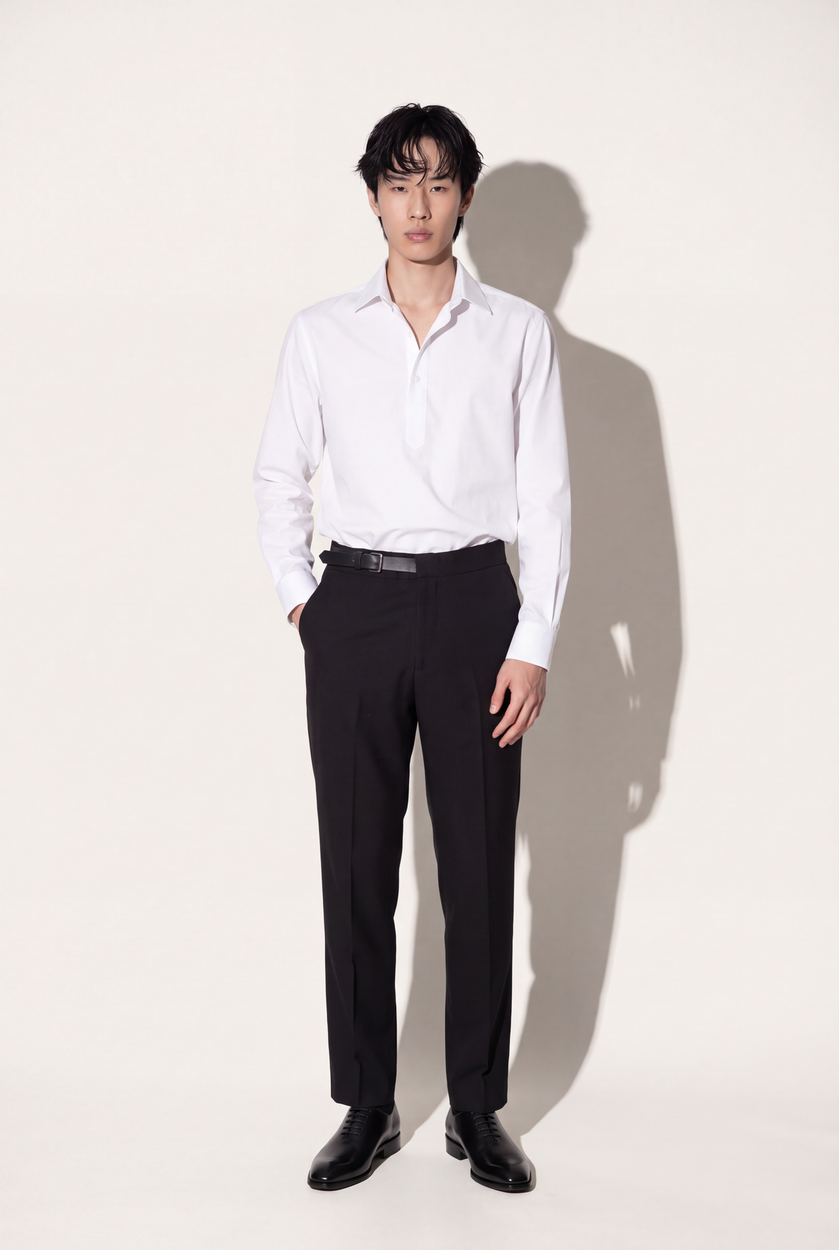 Men's side belt pants